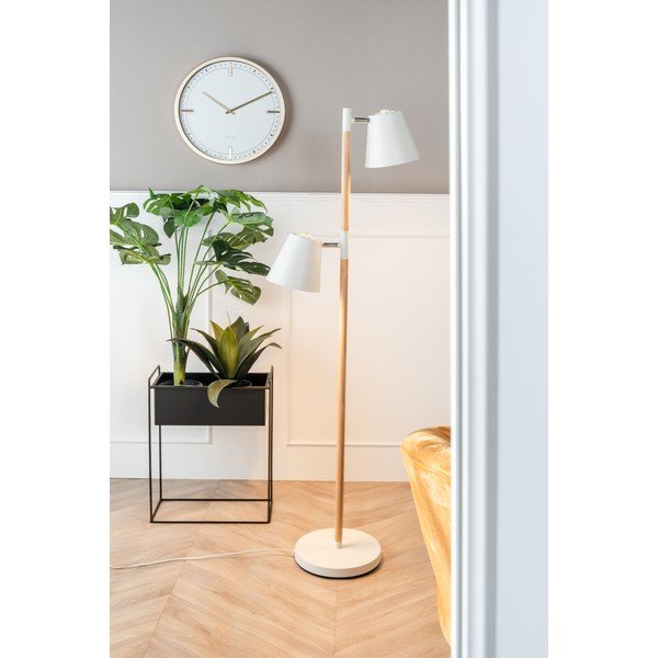 Biele nástenné hodiny Karlsson Dots, ø 42 cm-image-1