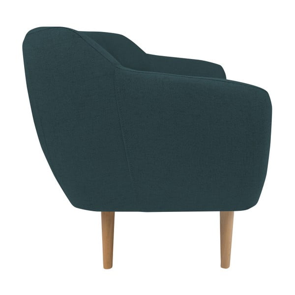 Tmavomodrá dvojmiestna pohovka so svetlými nohami Mazzini Sofas Sicile-image-3