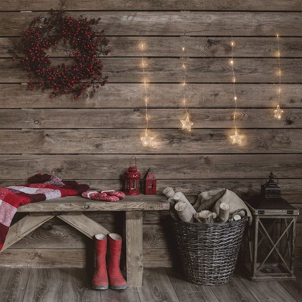 LED svetelná reťaz so 4 závesmi v tvare hviezdičiek DecoKing Stars, 38 svetielok, dĺžka 0,75 m-image-1