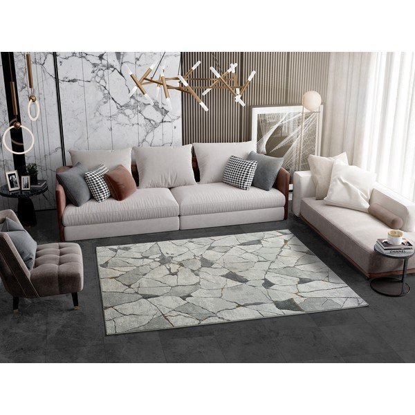 Sivý koberec Universal Berlin Marble, 133 x 190 cm-image-1