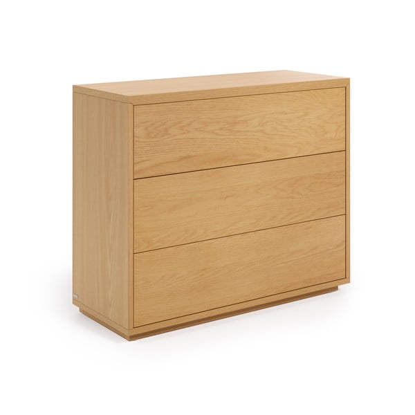 Nízka komoda v dekore duba v prírodnej farbe 90x75 cm Abilen - Kave Home-image-2