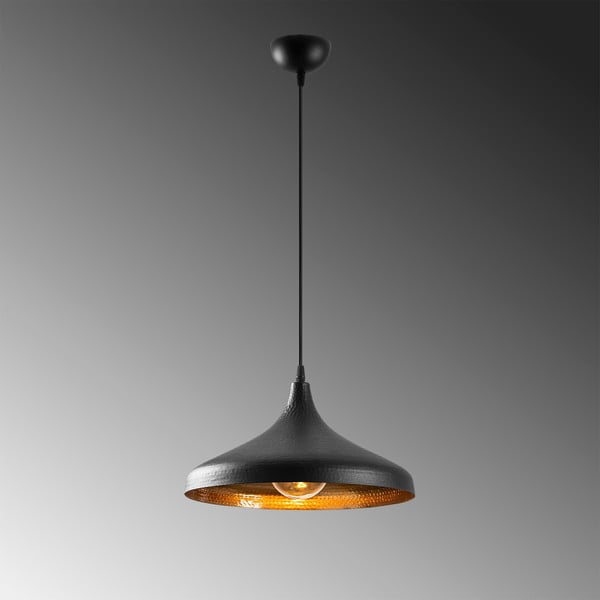 Čierne závesné svietidlo s kovovým tienidlom ø 36 cm Tattoo – Opviq lights-image-4