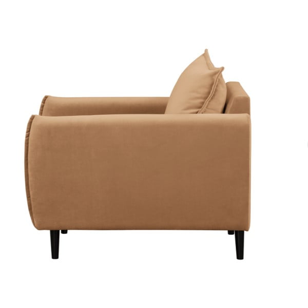 Hnedé zamatové kreslo Juli – Ropez-image-2