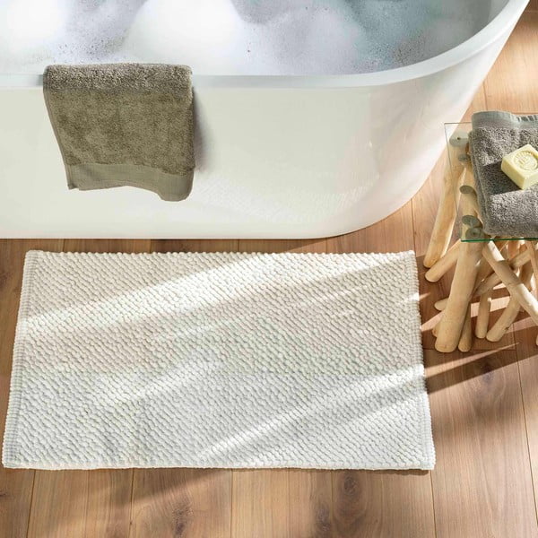 Biela kúpeľňová predložka 50x80 cm Yanis – douceur d'intérieur-image-1