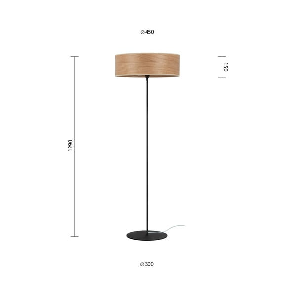 Stojacie svietidlo s objímkou z dreva čerešne Sotto Luce TSURI XL-image-2