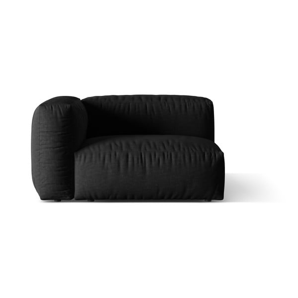 Čierny modul pohovky (ľavý roh) Martina – Micadoni Home