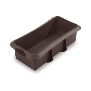 Hnedá hranatá silikónová forma na chleba Lékué, dĺžka 28 cm
