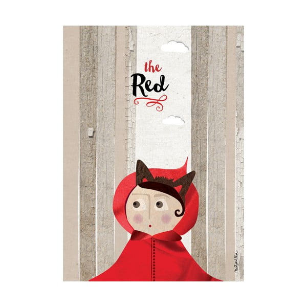 Plagát NiñaSilla Red Riding Hood, 21 x 42 cm