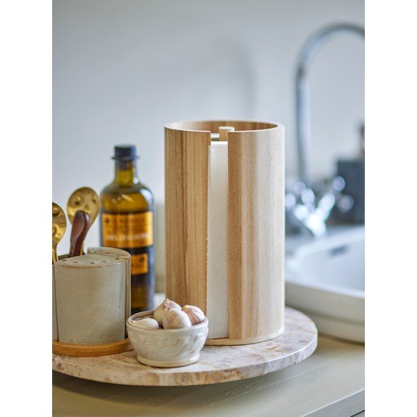 Drevený stojan na papierové utierky v prírodnej farbe ø 14,5 cm Celian – Bloomingville-image-1