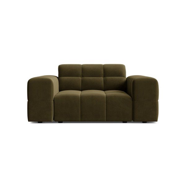 Khaki zamatové kreslo Chicago – Cosmopolitan Design