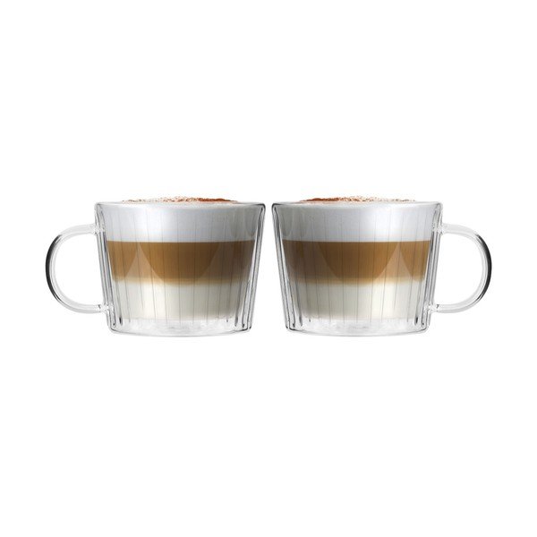 Sklenené šálky v súprave 2 ks na cappuccino 250 ml Livio Duo – Vialli Design