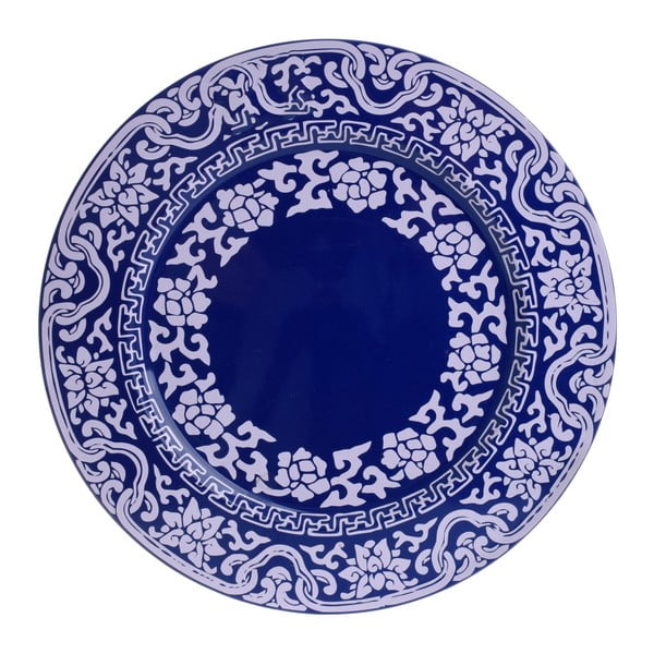 Modrá dekoratívna tácka InArt, Ø 33 cm
