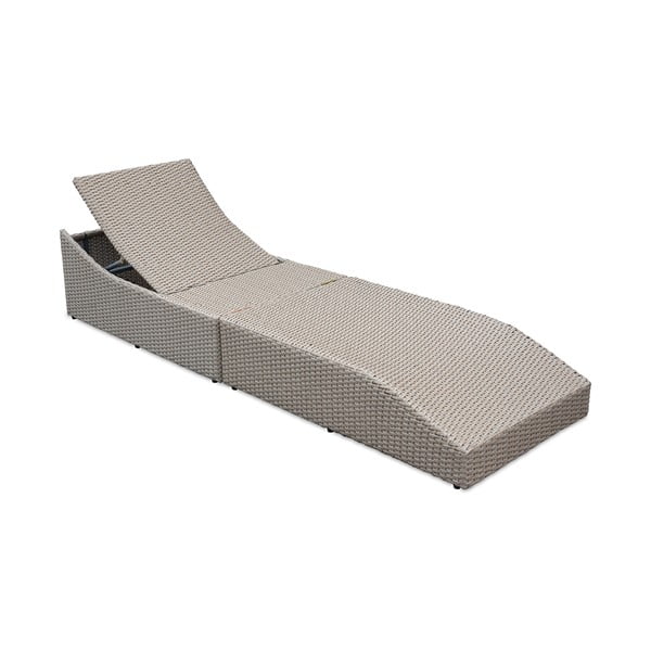 Biele/béžové z umelého ratanu záhradné ležadlo Akland - Bonami Selection-image-4