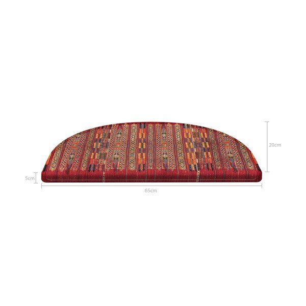 Červené nášľapy na schody v súprave 16 ks 65x20 cm Anatolia - Vitaus-image-4