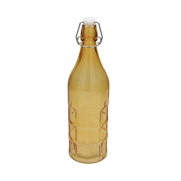 Sklenená fľaša Tag Galben 1l, žltá
