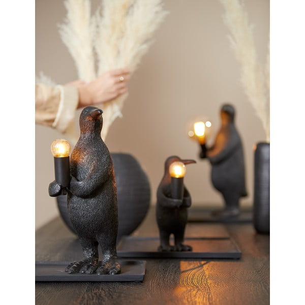 Čierna stolová lampa (výška 34 cm) Penguin - Light & Living-image-1