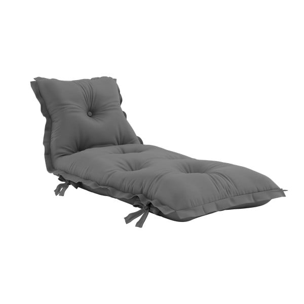 Tmavosivý variabilný futón vhodný do exteriéru Karup OUT™ Sit&Sleep Dark Grey
