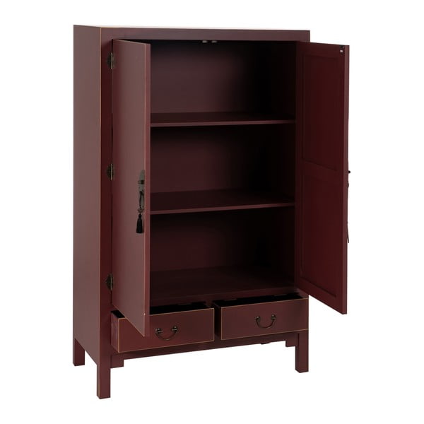 Vínovočervená šatníková skriňa 100x160 cm Oriente – Ixia-image-2