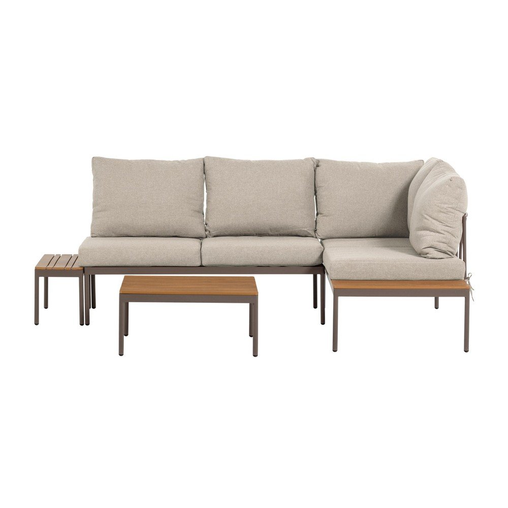 E-shop Béžová záhradná lounge súprava pre 4 osoby Zaro – WOOOD