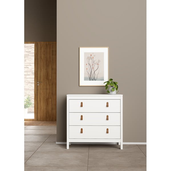 Biela nízka komoda 82x80 cm Madrid – Tvilum-image-1