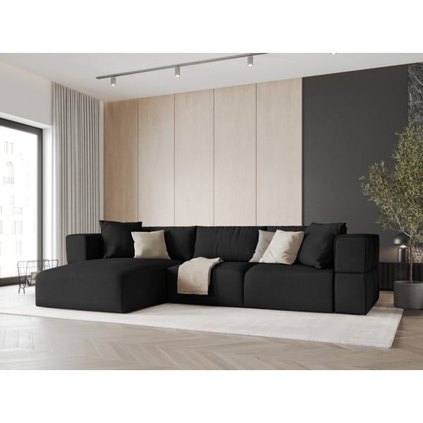 Čierna rohová pohovka, ľavý roh Esther - Milo Casa-image-1
