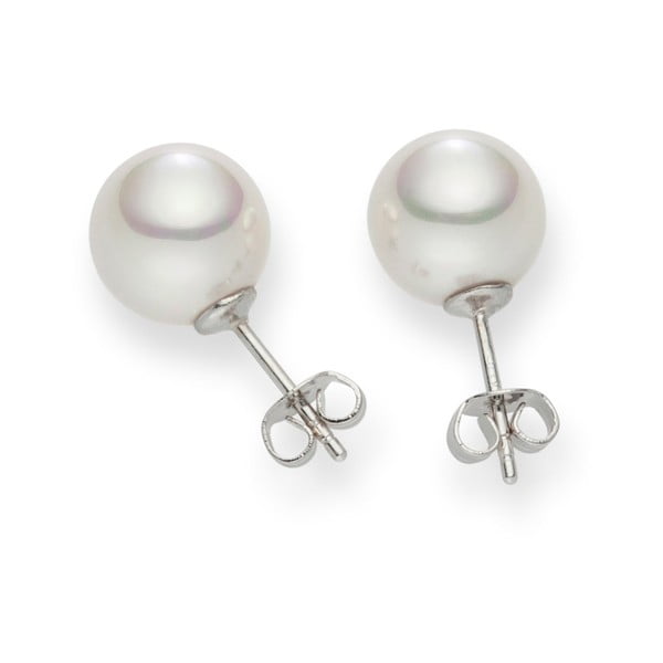 Biele perlové náušnice Pearls Of London Mystic