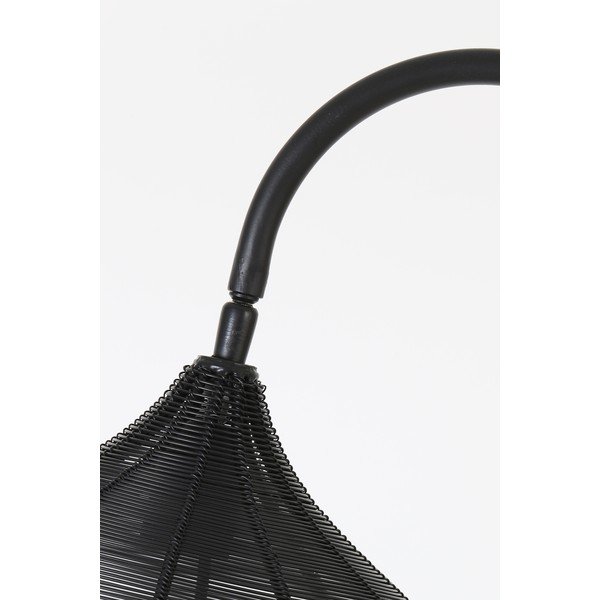 Čierna stojacia lampa (výška 160 cm) Alvaro - Light & Living-image-4