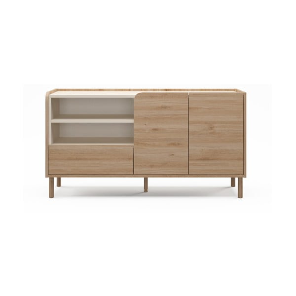 Komoda v dekore duba v prírodnej farbe 141x75,5x44 cm Monza – Marckeric