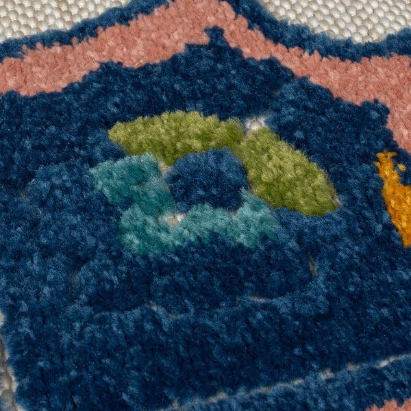 Modrý vonkajší koberec 80x230 cm Beach Floral – Flair Rugs-image-3