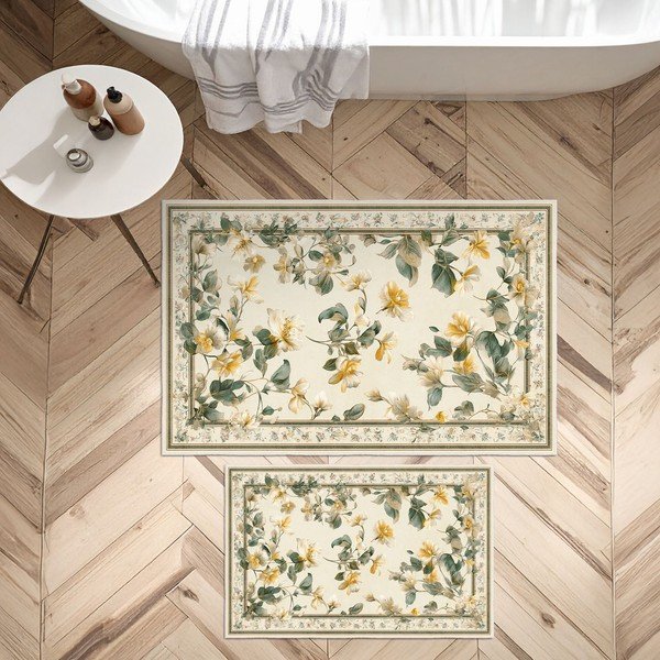 Béžové kúpeľňové predložky v súprave 2 ks 60x100 cm – Foutastic-image-4