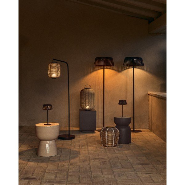 LED stolové/prenosné vonkajšie svietidlo so solárnym panelom (výška  30 cm) Aldet – Kave Home-image-2