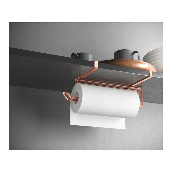 Závesný držiak na papierové utierky v medenej farbe Metaltex-image-1