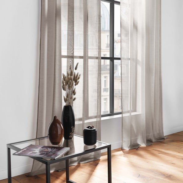 Hnedá voálová záclona 140x240 cm Lissea – douceur d'intérieur-image-3