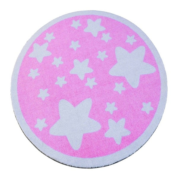 Detský ružový koberec Zala Living Star, ⌀ 100 cm