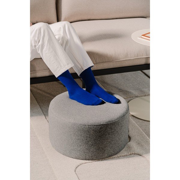 Sivý vlnený taburet Folk – noo.ma-image-1