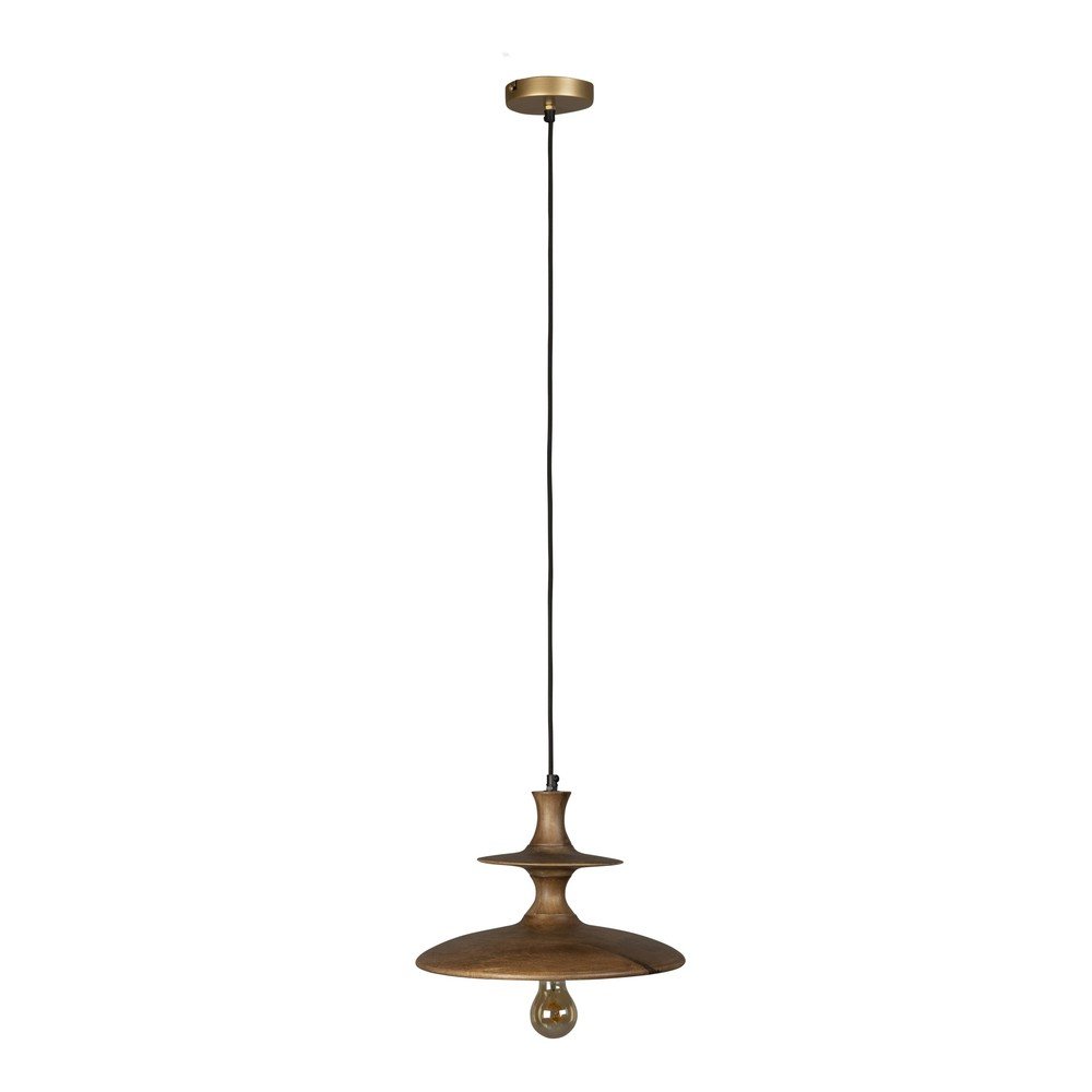 E-shop Závesné svietidlo z mangového dreva v tmavo prírodnej farbe ø 34 cm Cath – Dutchbone