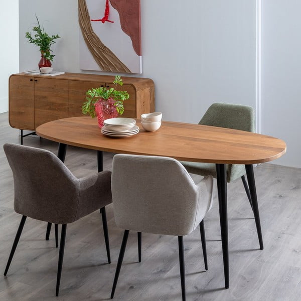 Jedálenský stôl z mangového dreva 90x180 cm Mahón – Ixia-image-1