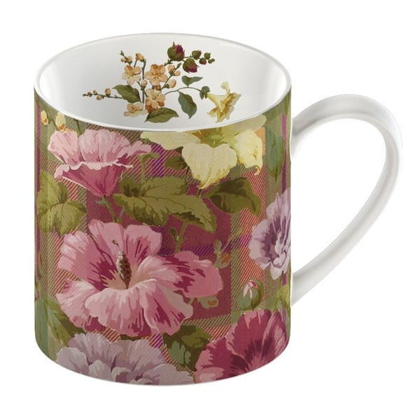 Porcelánový hrnček Tartan and Floral Highland Fling, 340 ml