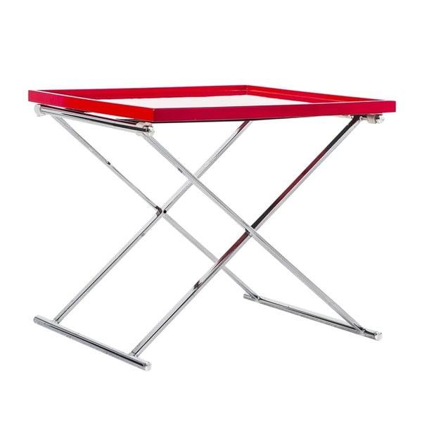 Červený odkladací stolík Design Twist Grivita