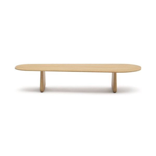 Konferenčný stolík z dubového dreva v prírodnej farbe 64x146 cm Pirita – Kave Home-image-3