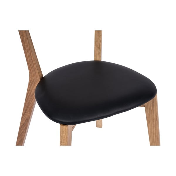 Jedálenská stolička z dubového dreva s čiernym sedákom Arch - Bonami Essentials-image-3