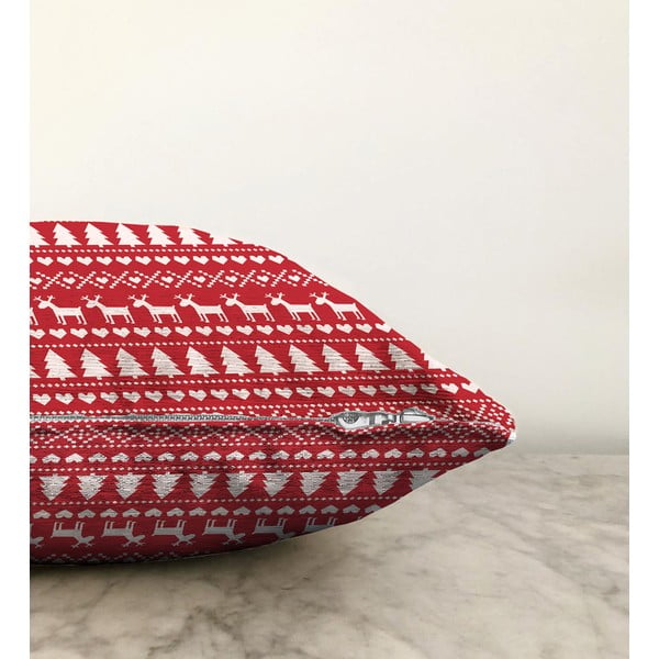 Vianočná žinylková obliečka na vankúš Minimalist Cushion Covers Merry Christmas, 55 x 55 cm-image-1