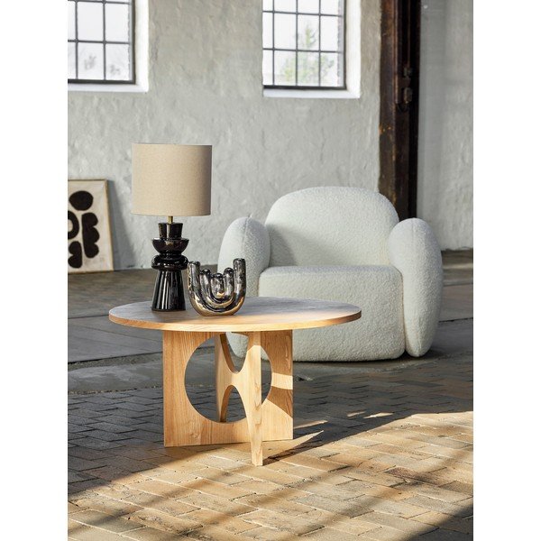 Okrúhly konferenčný stolík v dekore jedľa v prírodnej farbe ø 80 cm Alden – Bloomingville-image-3