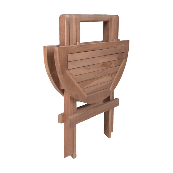 Okrúhly záhradný odkladací stolík z tíkového dreva ø 50 cm Luang – Garden Pleasure-image-2
