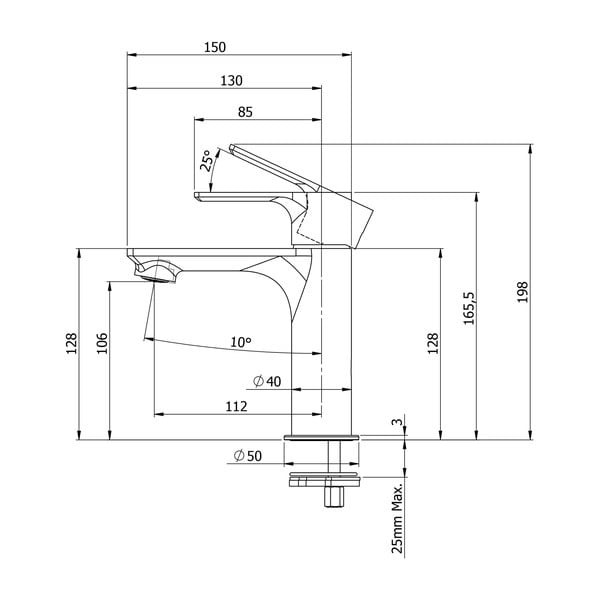 Biela stojančeková umývadlová batéria Pax – Sapho-image-1