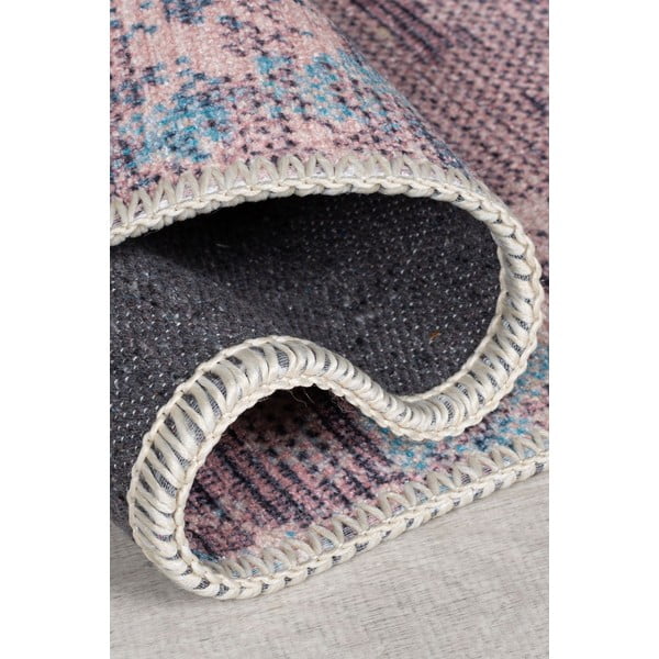 Modro-fialový umývateľný behúň s prímesou recyklovaných vlákien 60x230 cm Reid – Flair Rugs-image-2