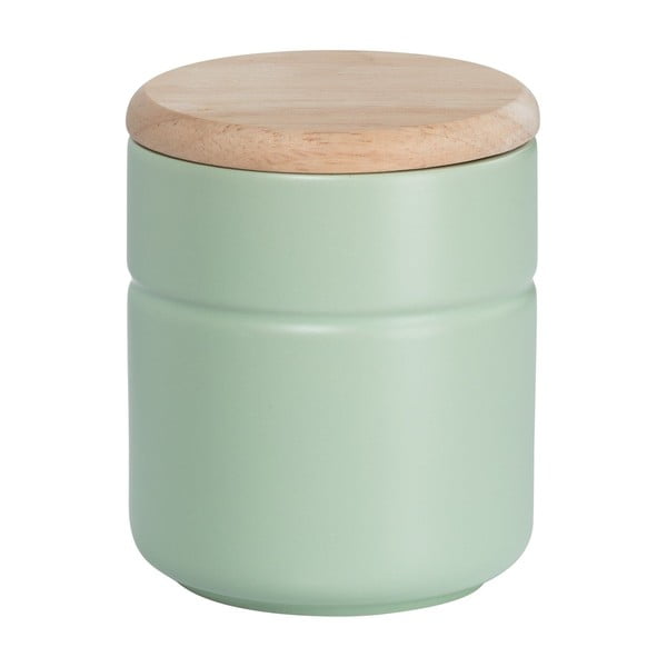 Zelená porcelánová dóza s dreveným vekom Maxwell & Williams Tint, 600 ml