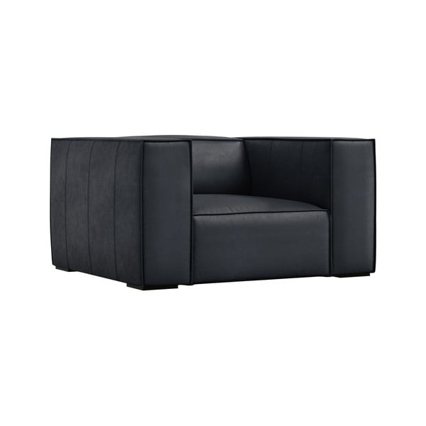 Tmavomodré kožené kreslo Madame – Windsor & Co Sofas
