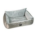 Pelech pre psa v striebornej farbe 100x70 cm Dog Fantasy Lux Platinum – Plaček Pet Products