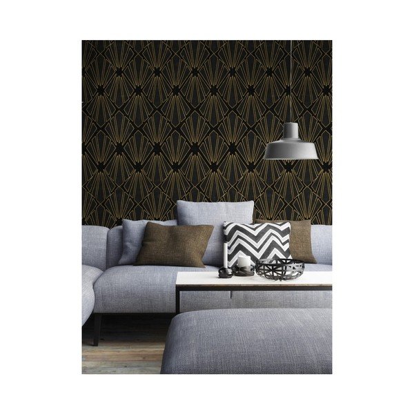 Tapeta Global Art Production Gold Geometry, 52 x 300 cm (3 rolky)-image-1